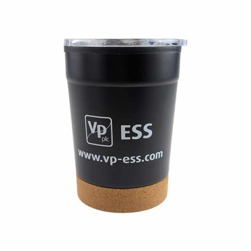 VP ESS  Double Wall Tumbler with Stainless Steel Outer & Cork Base - 300ml