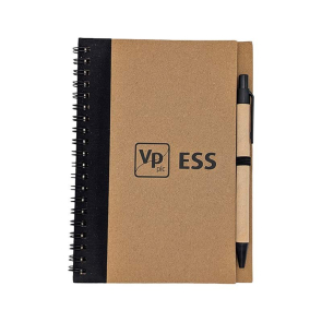 Recycled Note Book with Ball Pen in Black
